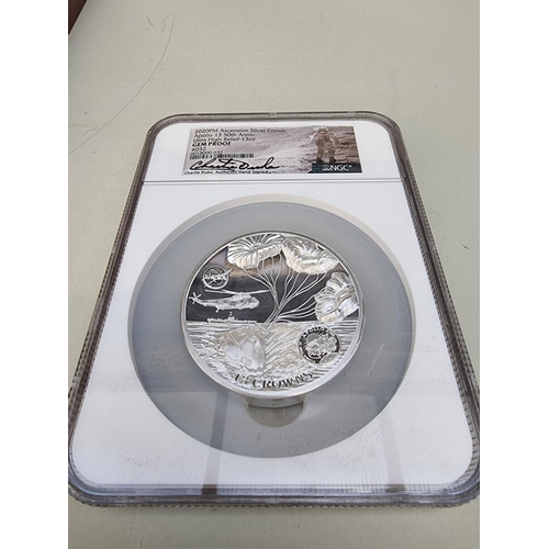 385 - Coins: a 2020 Ascension Islands 'The Apollo XIII 50th Anniversary' 13oz silver proof crown, with CoA... 