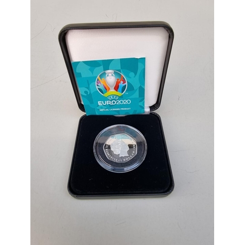 392 - Coins: a 2021 Solomon Islands 'Euro 2020 UEFA' silver one dollar, with CoA numbered 1141/4950 and bo... 