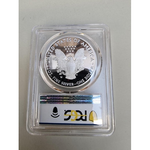 402 - Coins: a 2021 United States Mint 'Early Issue American Eagle Silver Dollar' Type 1, with CoA and box... 