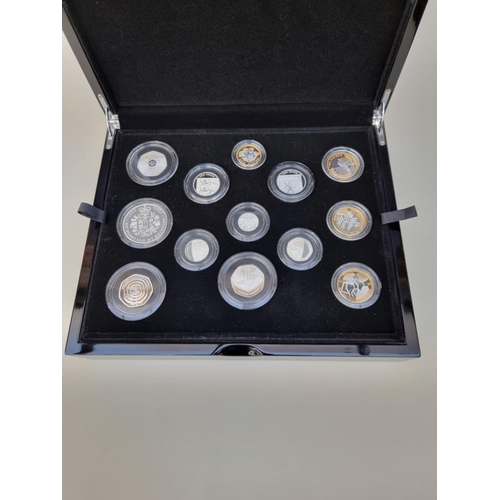 409 - Coins: a 2021 Royal Mint limited edition United Kingdom 'silver proof coin set' containing thirteen ... 