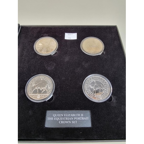 427 - Coins: an 'Queen Elizabeth II The Equestrian Portrait' crown set, comprising: 1953, 1977, 2002 and 2... 