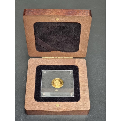 436 - Coins: a 2017 Niue Island 'John F Kennedy 1917-2017' commemorative .999 gold five dollars, 7.7g, box... 