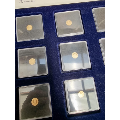 439 - Coins: a 'Portraits of a Princess' limited edition cased set of eight .585 (14ct) gold Princess Dian... 