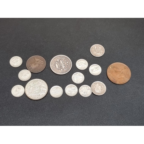 452 - Coins: thirteen Australian silver and part silver coins.