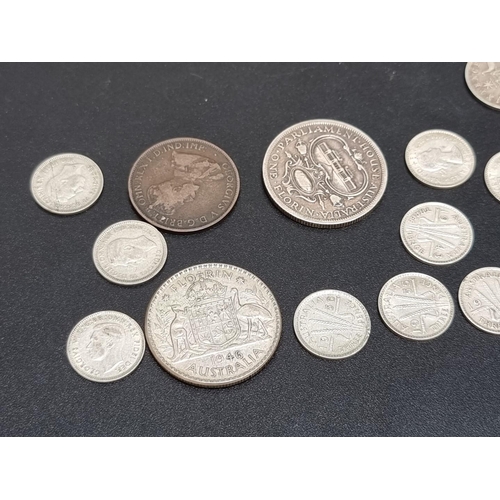 452 - Coins: thirteen Australian silver and part silver coins.