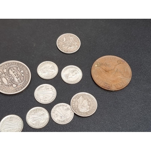 452 - Coins: thirteen Australian silver and part silver coins.