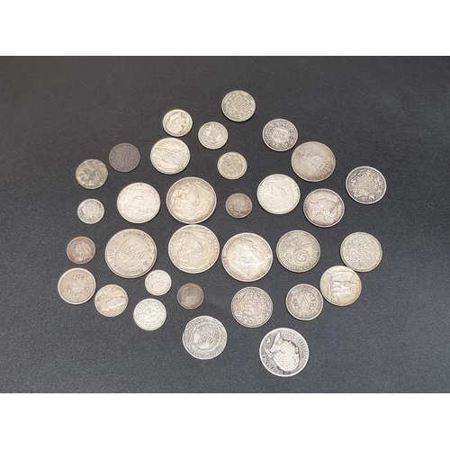 461 - Coins: a quantity of world coinage, mostly silver; to include a Swiss Lucerne 5 batzen, 1815-6 and s... 