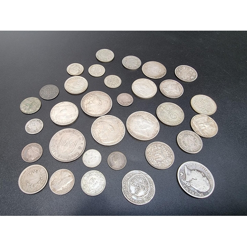 461 - Coins: a quantity of world coinage, mostly silver; to include a Swiss Lucerne 5 batzen, 1815-6 and s... 