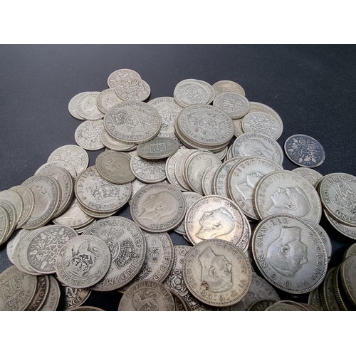 463 - Coins: a quantity of George V and George VI .500 silver coinage, 1060g.