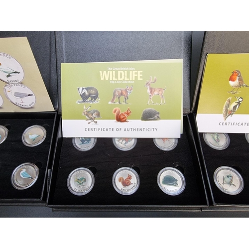 481 - Coins: four Westminster Mint 2021 Guernsey limited edition 'The Great British Isles Wildlife 10p Coi... 