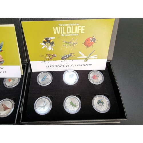 481 - Coins: four Westminster Mint 2021 Guernsey limited edition 'The Great British Isles Wildlife 10p Coi... 