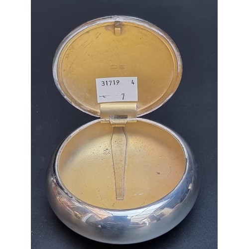 520 - An Edwardian silver circular tobacco box, by A J Zimmerman, Birmingham 1909, 8.5cm diameter, 106g.... 