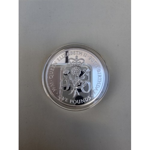 431 - Coins: four Tristan da Cunha silver plated commemorative five pound coins; together with a similar A... 