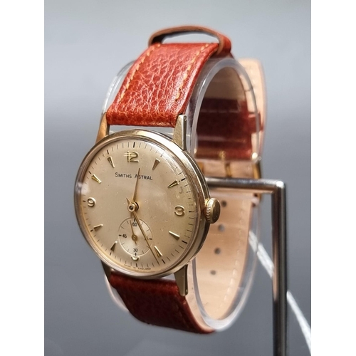 843 - A 1960s Smiths Astral 9ct gold manual wind wristwatch, 34mm, movement number 60461E, hallmarked Lond... 