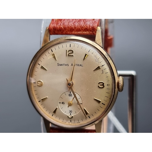 843 - A 1960s Smiths Astral 9ct gold manual wind wristwatch, 34mm, movement number 60461E, hallmarked Lond... 