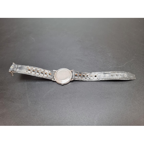 852 - A vintage Jaeger Le Coultre stainless steel manual wind wristwatch, 33mm, No.1236413, on replacement... 