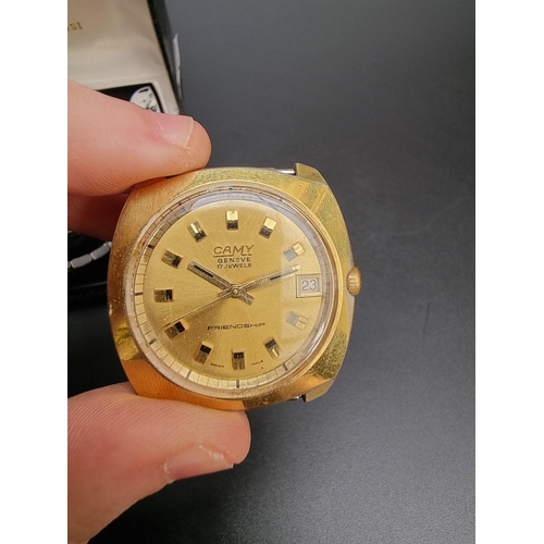 861 - An Accurist gold plated and stainless steel quartz wristwatch, 38mm, with box and instruction bookle... 