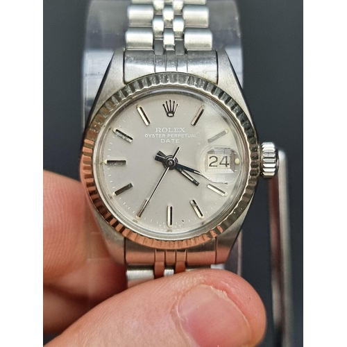 862 - A 1970s Rolex Oyster Perpetual Date stainless steel ladies wristwatch, 26mm, Case No.4479903.... 