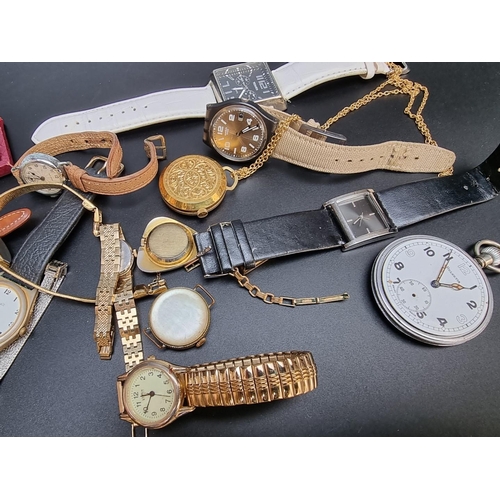 880 - A vintage Felca gold plated ladies automatic wristwatch, 23mm; together with various other watches.... 