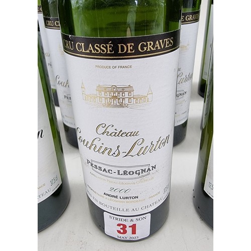 31 - Twelve 37.5cl bottles of Chateau Couhins-Lurton Blanc, 2000, Pessac-Leognan. (12)