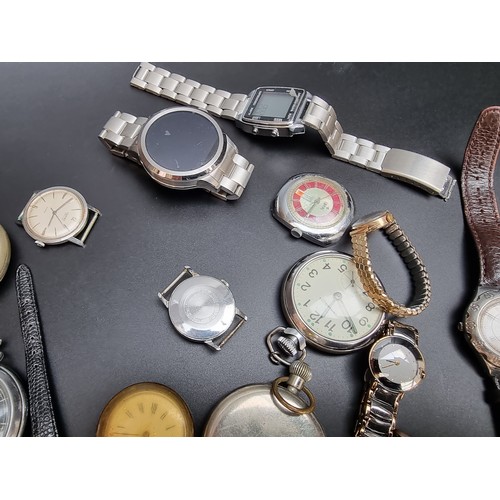 883 - Twenty various watches; to include a vintage 9ct gold ladies manual wind wristwatch; and a Rado ladi... 