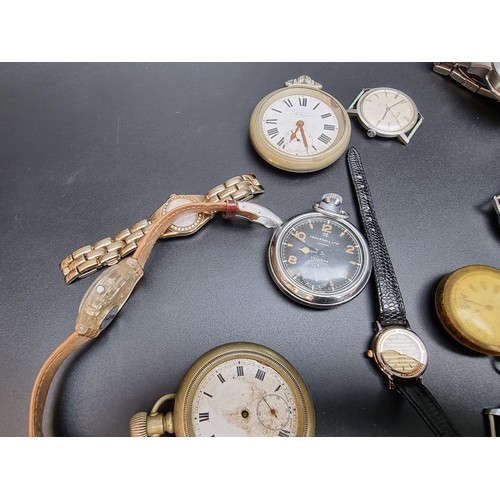 883 - Twenty various watches; to include a vintage 9ct gold ladies manual wind wristwatch; and a Rado ladi... 