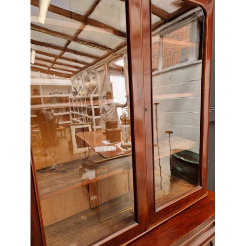 1075 - A Victorian mahogany bookcase, 110cm wide.