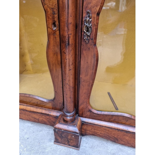 1079 - A Victorian walnut credenza, 181.5cm.