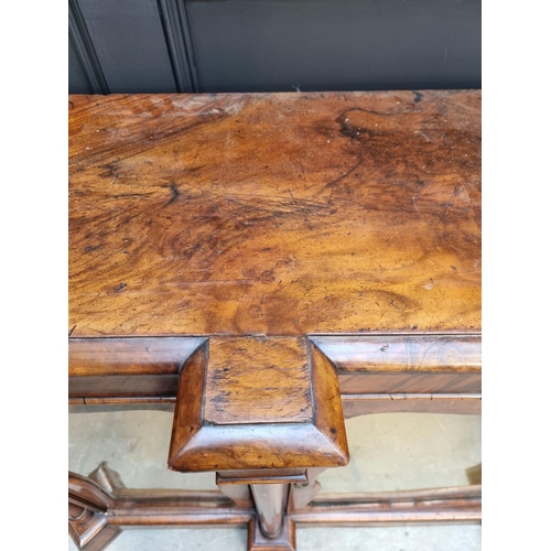 1079 - A Victorian walnut credenza, 181.5cm.