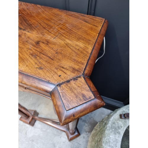 1079 - A Victorian walnut credenza, 181.5cm.