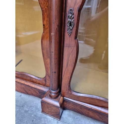 1079 - A Victorian walnut credenza, 181.5cm.