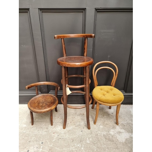 1081 - Three bentwood childs' chairs. 