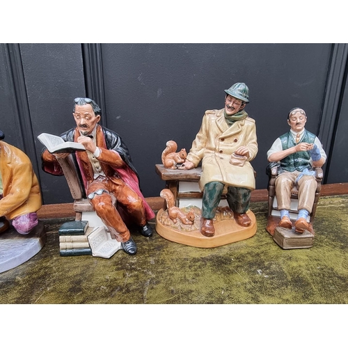 1350 - Five Royal Doulton figures; together with a Coalport figure of Marlena. (6)