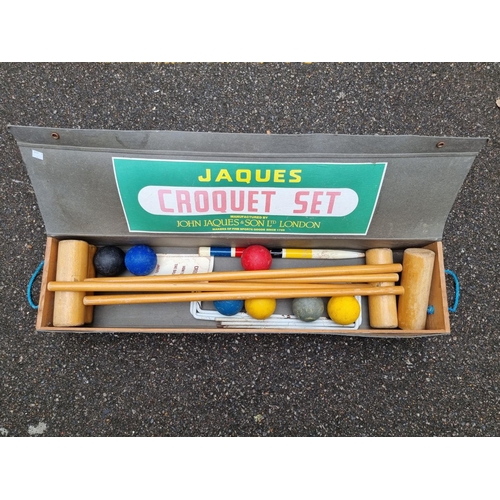 1157 - A Jaques 'Richmond' croquet set, circa 1990s.