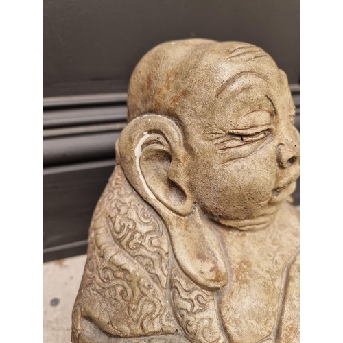 1182 - A composition stone Buddha, 26.5cm high. 