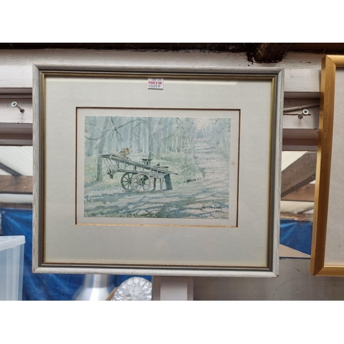 1219 - Dennis Roxby Bott, 'The Applecart', signed and dated 1979, watercolour, 15.5 x 22.5cm; together... 