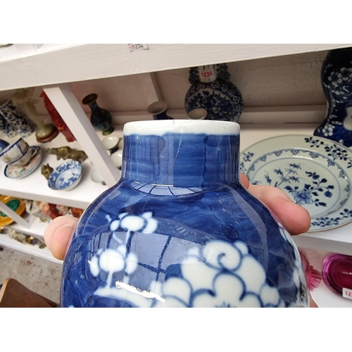 1235 - A collection of Chinese blue and white porcelain, 18th century and later, (moonflask damaged). (12)... 