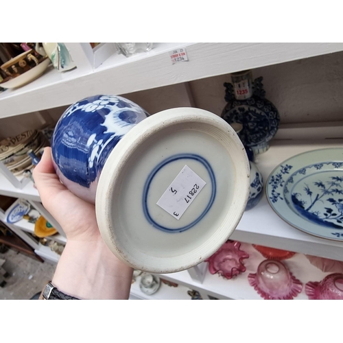 1235 - A collection of Chinese blue and white porcelain, 18th century and later, (moonflask damaged). (12)... 