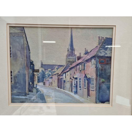 1277 - Walter Penn, 'Chapel Street, Chichester', signed, watercolour, 24 x 31.5cm.