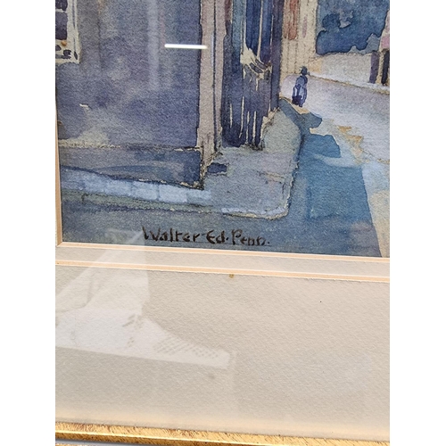 1277 - Walter Penn, 'Chapel Street, Chichester', signed, watercolour, 24 x 31.5cm.