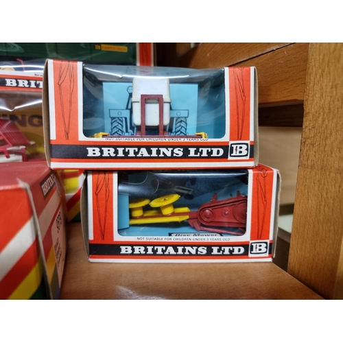 38 - Britains: eleven vintage boxed farm vehicles and machinery, to include No.9578 Loader Wagon. (11)... 