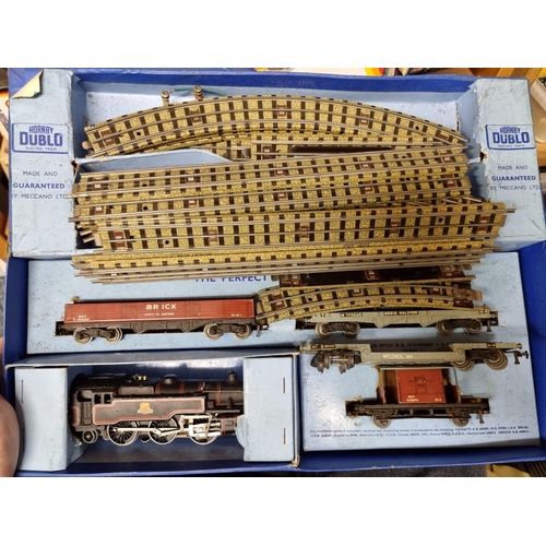 39 - Hornby Dublo: a vintage EDG18 Tank Goods Train set, and Meccano Power Control Unit; together with a ... 