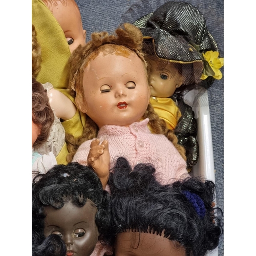 73 - Dolls: a collection of vintage dolls, to include examples by Palitoy and two 'Roddy' dolls.... 