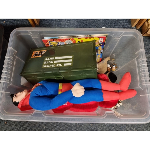 74 - Action Man: four circa 1990's Action Men and accessories; together with a Tyco 'Tickle-Me-Elmo'; and... 