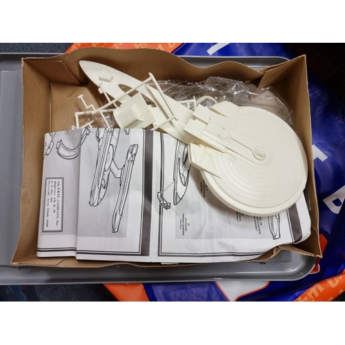 9 - Star Trek: U.S.S. Enterprise, two unmade boxed scale models, one by Bandai. (2)