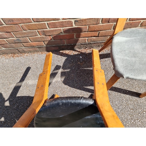 1084 - A pair of mid-century birch 'Artek 66' chairs, by Alvar Aalto, stamped.