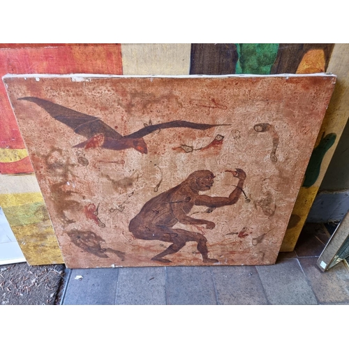 1173 - A quantity of pictures, largest 60.5 x 105cm, some unframed. (14)