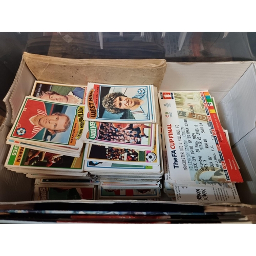 1413 - Football: a large quantity of football programmes, collector's cards and related, 1970s onwards; tog... 