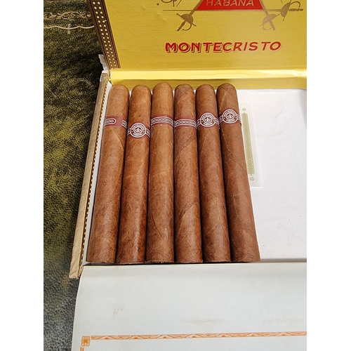 1495 - Cigars: Montecristo, comprising six No.4 in box; and five No.3. (11)These cigars have been aged for ... 