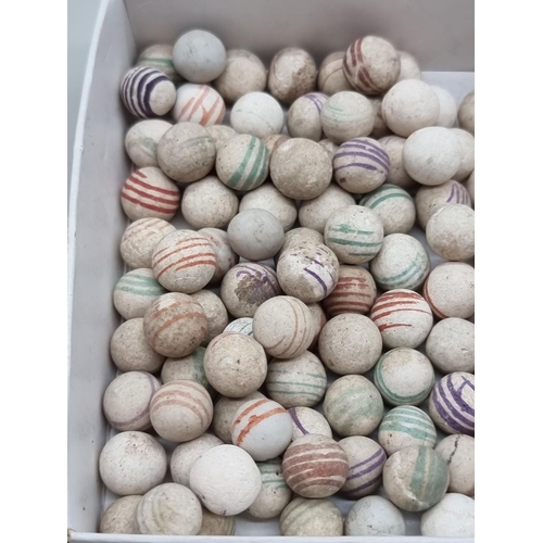 1512 - A collection of 19th century clay marbles, approx 6mm diameter.